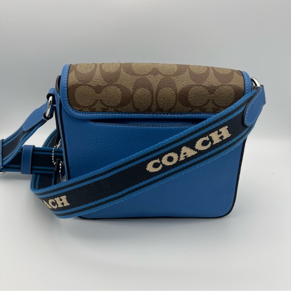 Coach Blue and Brown Bag - Picture 2 of 7